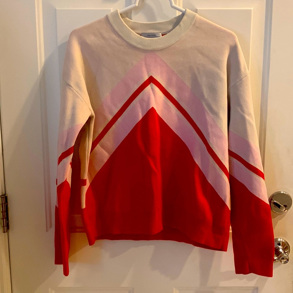 &Other Stories pink and red jumper size M